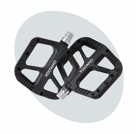 Voltano MTB / Racefietspedalen - Mat Zwart - Antislip - Grip pedalen