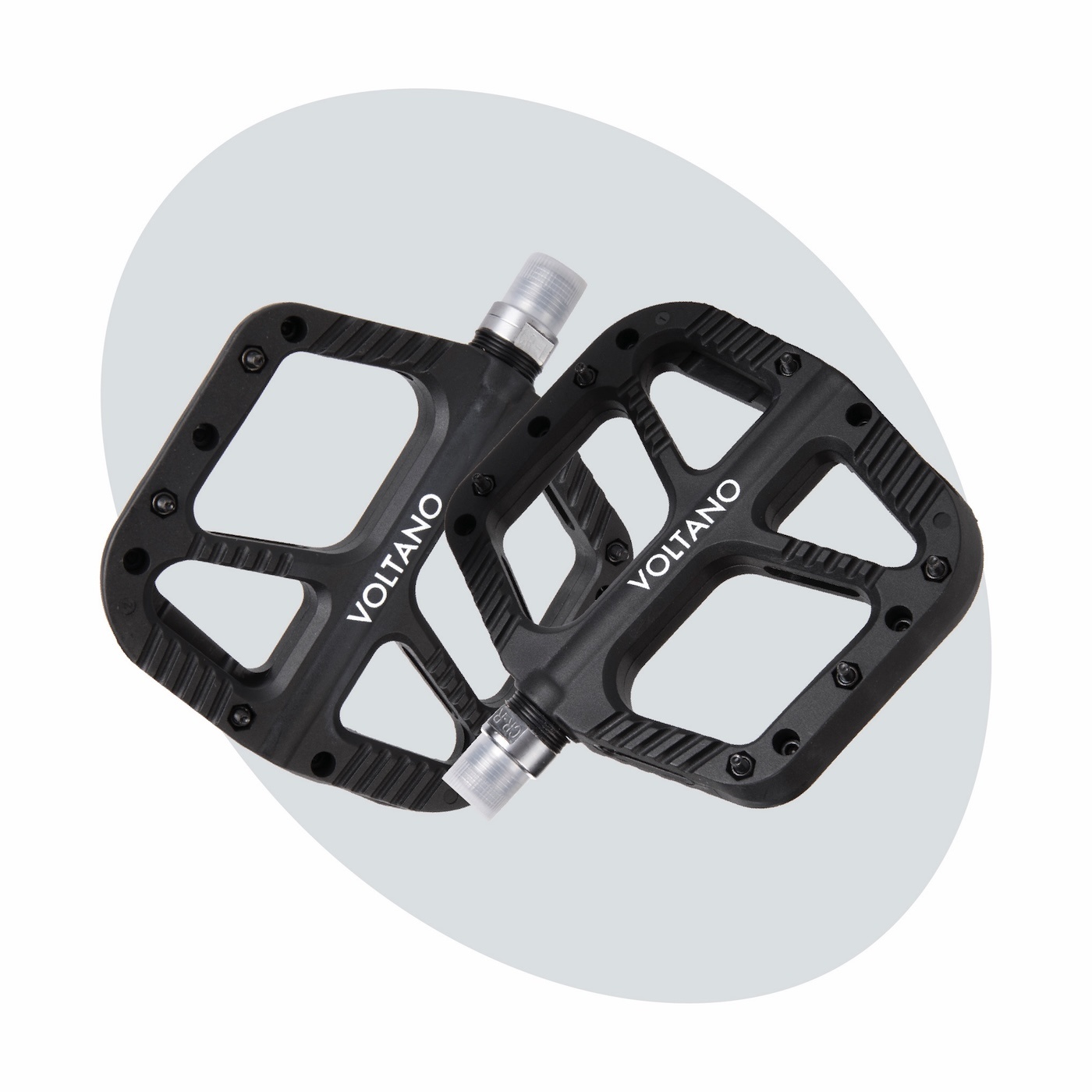 Voltano MTB / Racefietspedalen - Mat Zwart - Antislip - Grip pedalen