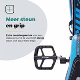 Voltano MTB / Racefietspedalen - Mat Zwart - Antislip - Grip pedalen