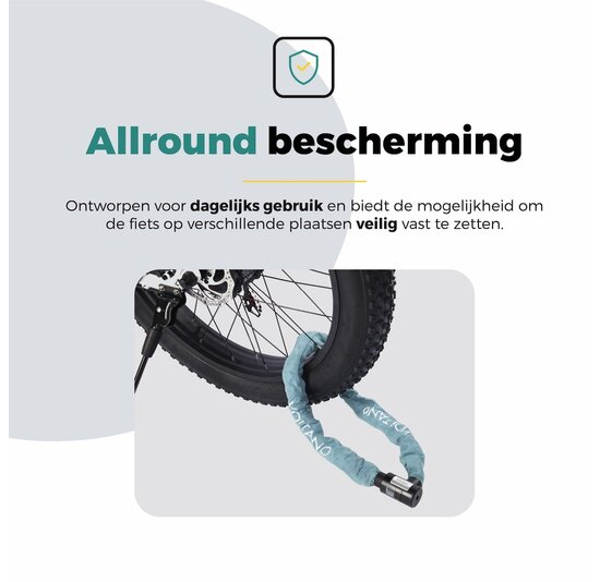 Voltano ART2 Kettingslot - Ice Blauw - 100 CM - ART 2 Slot