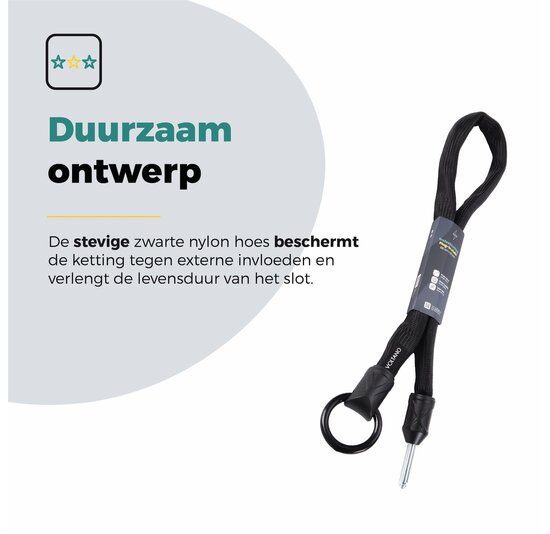 Voltano Insteekketting – 100 cm – Zwart - 5,5 MM Gehard Staal