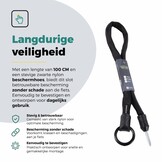 Voltano Insteekketting – 100 cm – Zwart - 5,5 MM Gehard Staal