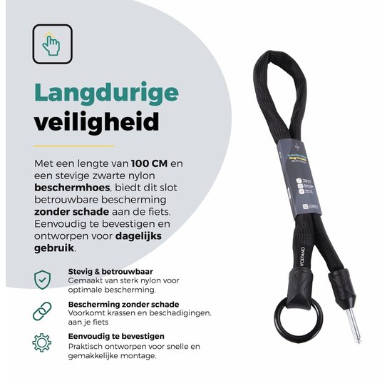 Voltano Insteekketting – 100 cm – Zwart - 5,5 MM Gehard Staal