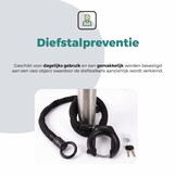 Voltano Insteekketting – 100 cm – Zwart - 5,5 MM Gehard Staal