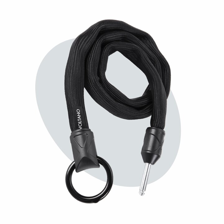 Voltano Insteekketting – 100 cm – Zwart - 5,5 MM Gehard Staal