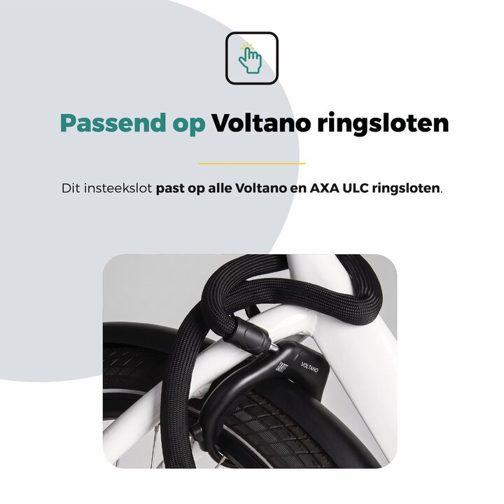Voltano Insteekketting – 100 cm – Zwart - 5,5 MM Gehard Staal
