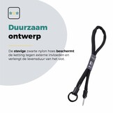 Voltano Insteekketting – 140 cm – Zwart - 5,5 MM Gehard Staal