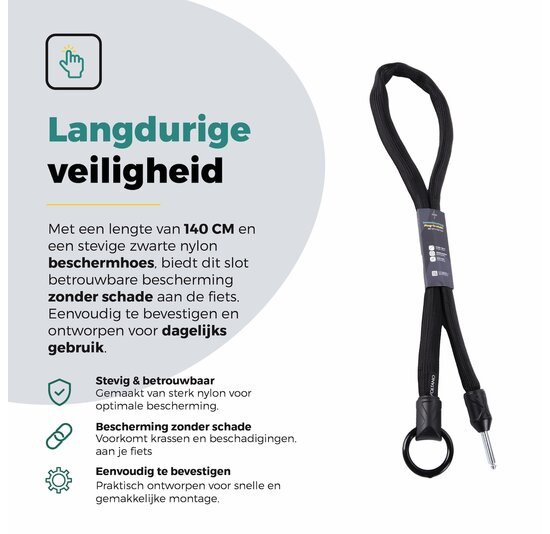 Voltano Insteekketting – 140 cm – Zwart - 5,5 MM Gehard Staal