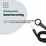 Voltano Insteekketting – 140 cm – Zwart - 5,5 MM Gehard Staal
