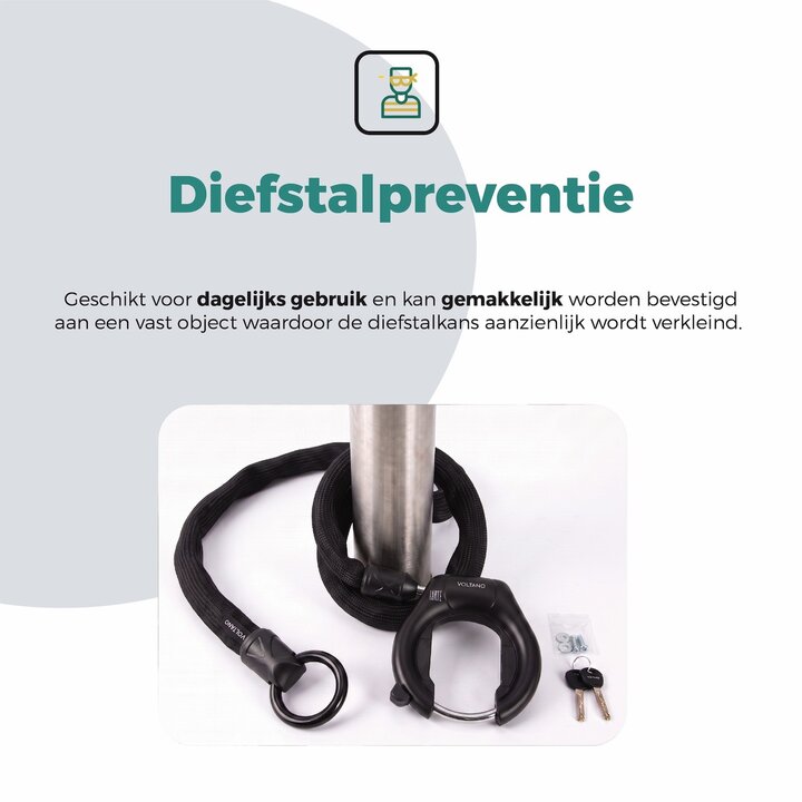 Voltano Insteekketting – 140 cm – Zwart - 5,5 MM Gehard Staal