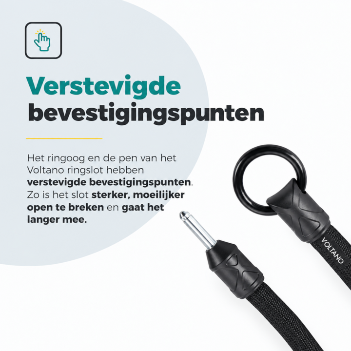 Voltano Insteekketting – 140 cm – Zwart - 5,5 MM Gehard Staal