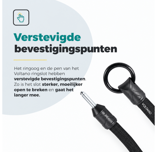 Voltano Insteekketting – 140 cm – Zwart - 5,5 MM Gehard Staal