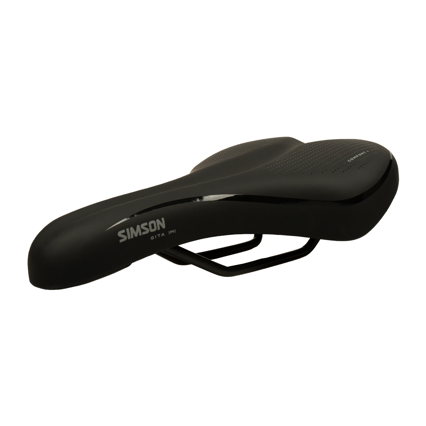Simson Gita Moderate Fietszadel - Unisex - Zwart