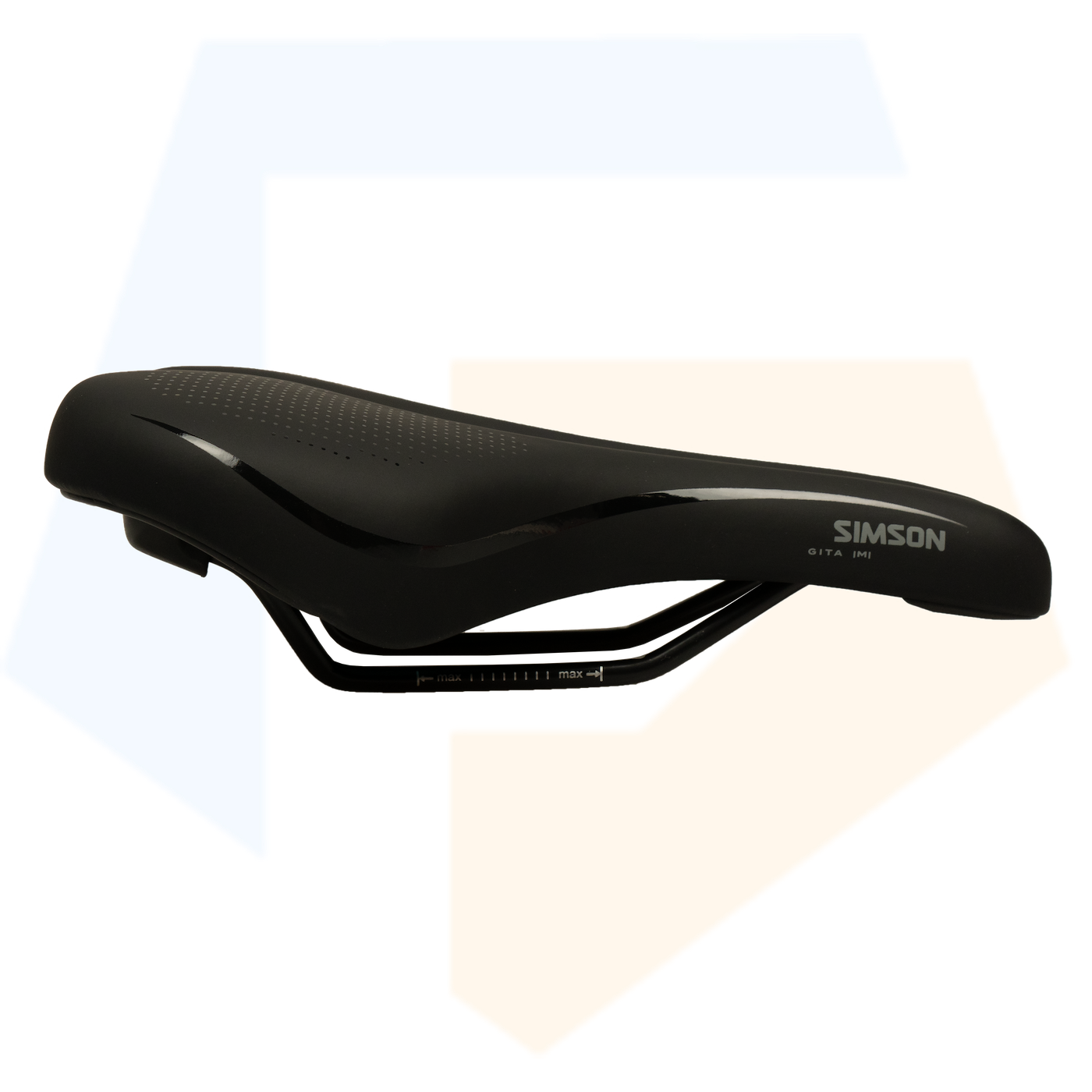 Simson Gita Moderate Fietszadel - Unisex - Zwart