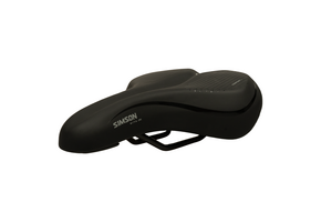 Simson Gita Relaxed Fietszadel - Unisex - Zwart