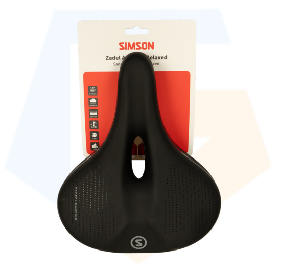 Simson Armonia Relaxed Fietszadel - Unisex - Zwart
