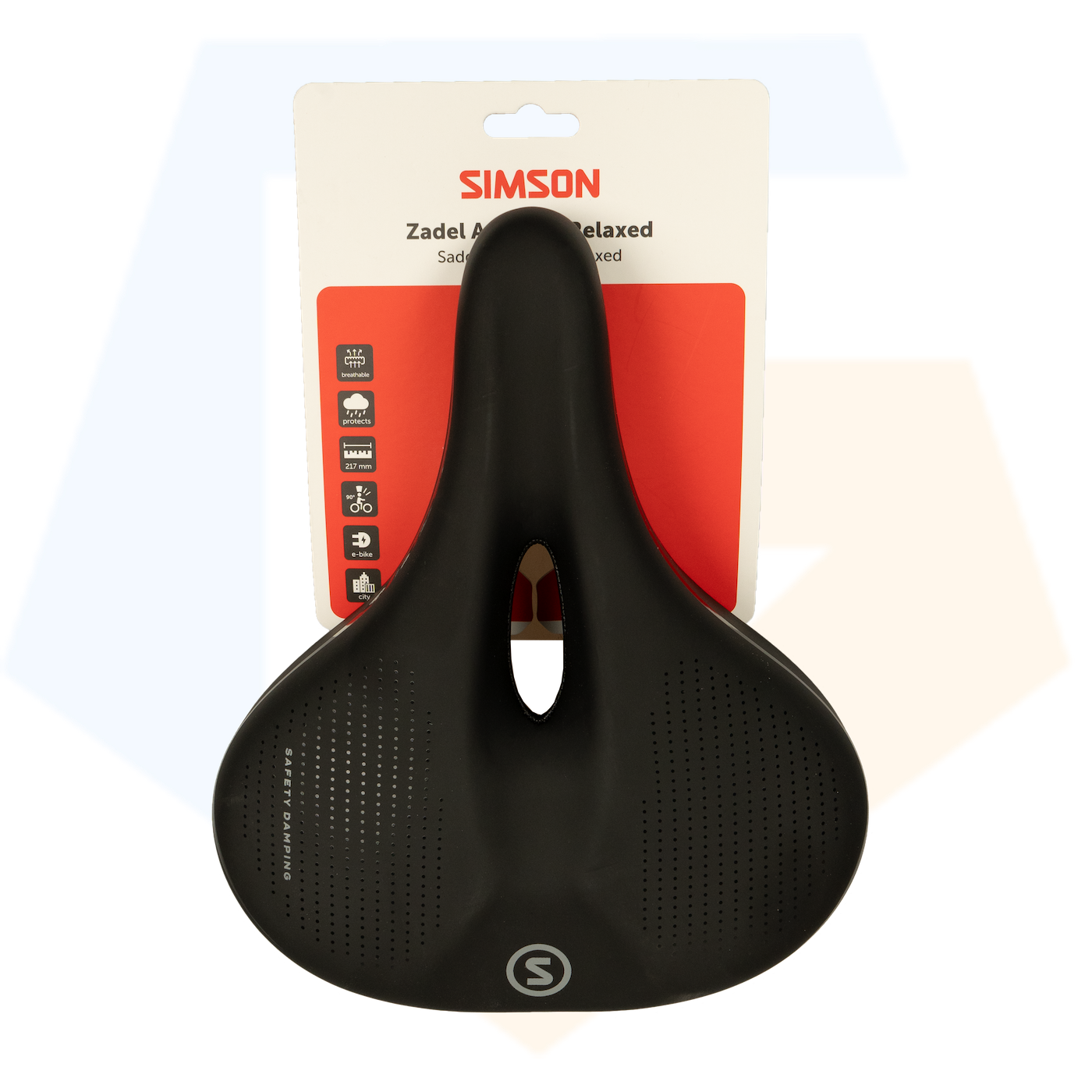 Simson Armonia Relaxed Fietszadel - Unisex - Zwart