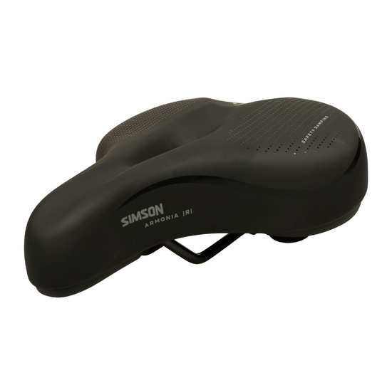 Simson Armonia Relaxed Fietszadel - Unisex - Zwart