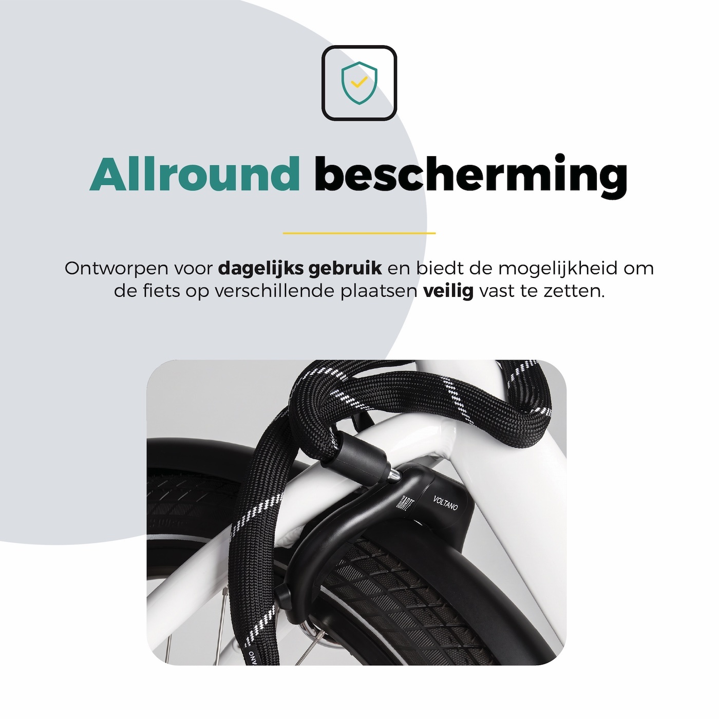 Voltano Insteekketting Extra Dik – 100 cm – Zwart - 8 MM Gehard Staal