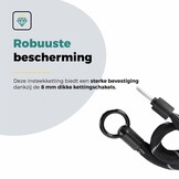 Voltano Insteekketting Extra Dik – 100 cm – Zwart - 8 MM Gehard Staal
