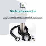 Voltano Insteekketting Extra Dik – 100 cm – Zwart - 8 MM Gehard Staal