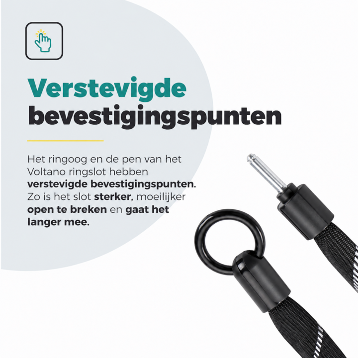 Voltano Insteekketting Extra Dik – 100 cm – Zwart - 8 MM Gehard Staal