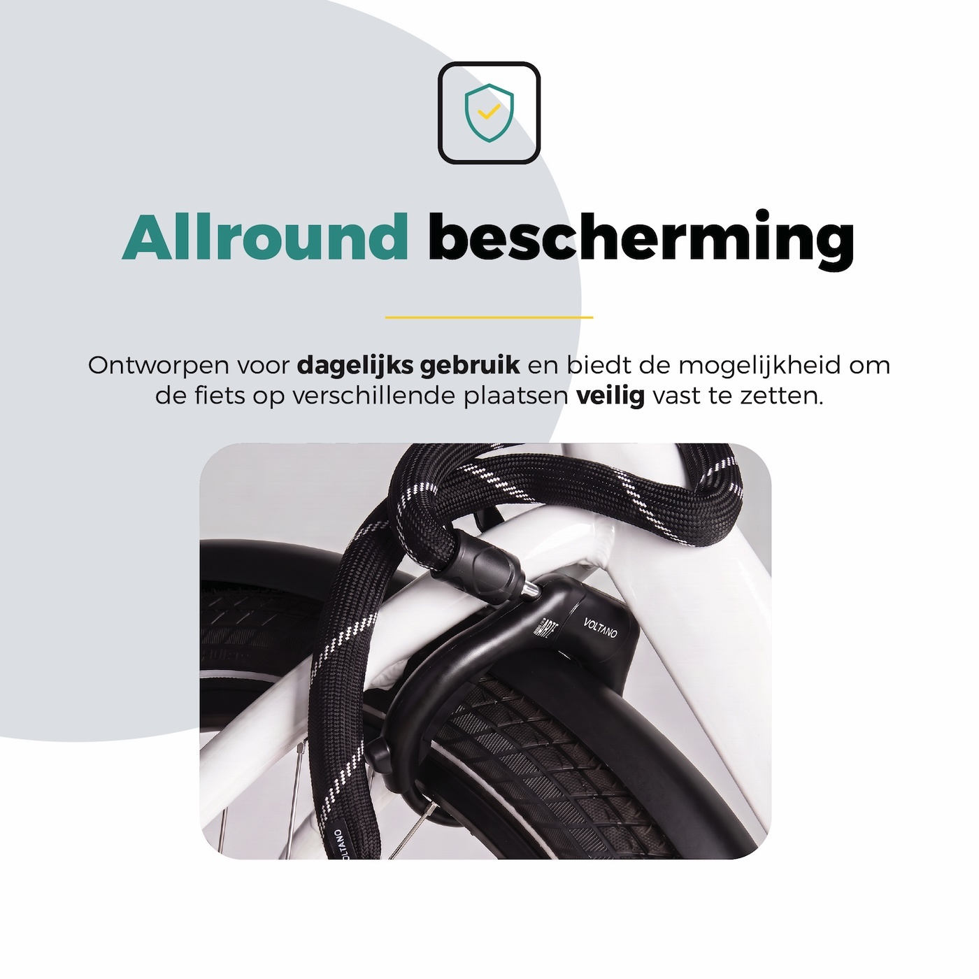 Voltano Insteekketting Extra Dik – 140 cm – Zwart - 8 MM Gehard Staal