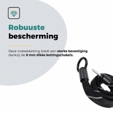 Voltano Insteekketting Extra Dik – 140 cm – Zwart - 8 MM Gehard Staal