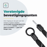 Voltano Insteekketting Extra Dik – 140 cm – Zwart - 8 MM Gehard Staal