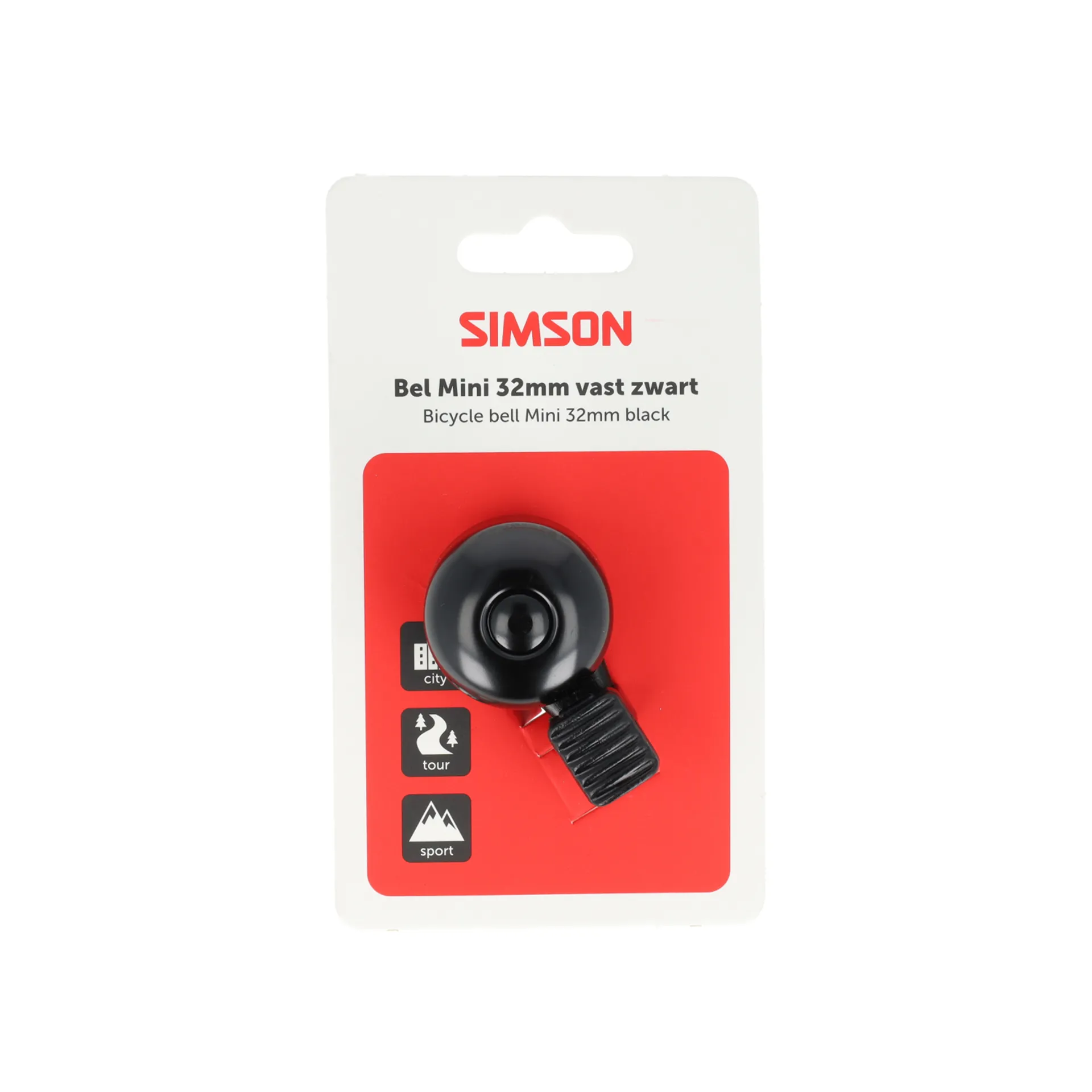 Simson Mini Fietsbel - 32MM - Aluminium -Zwart