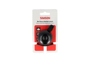 Simson Race Fietsbel - Rubber Bevestiging - Zwart