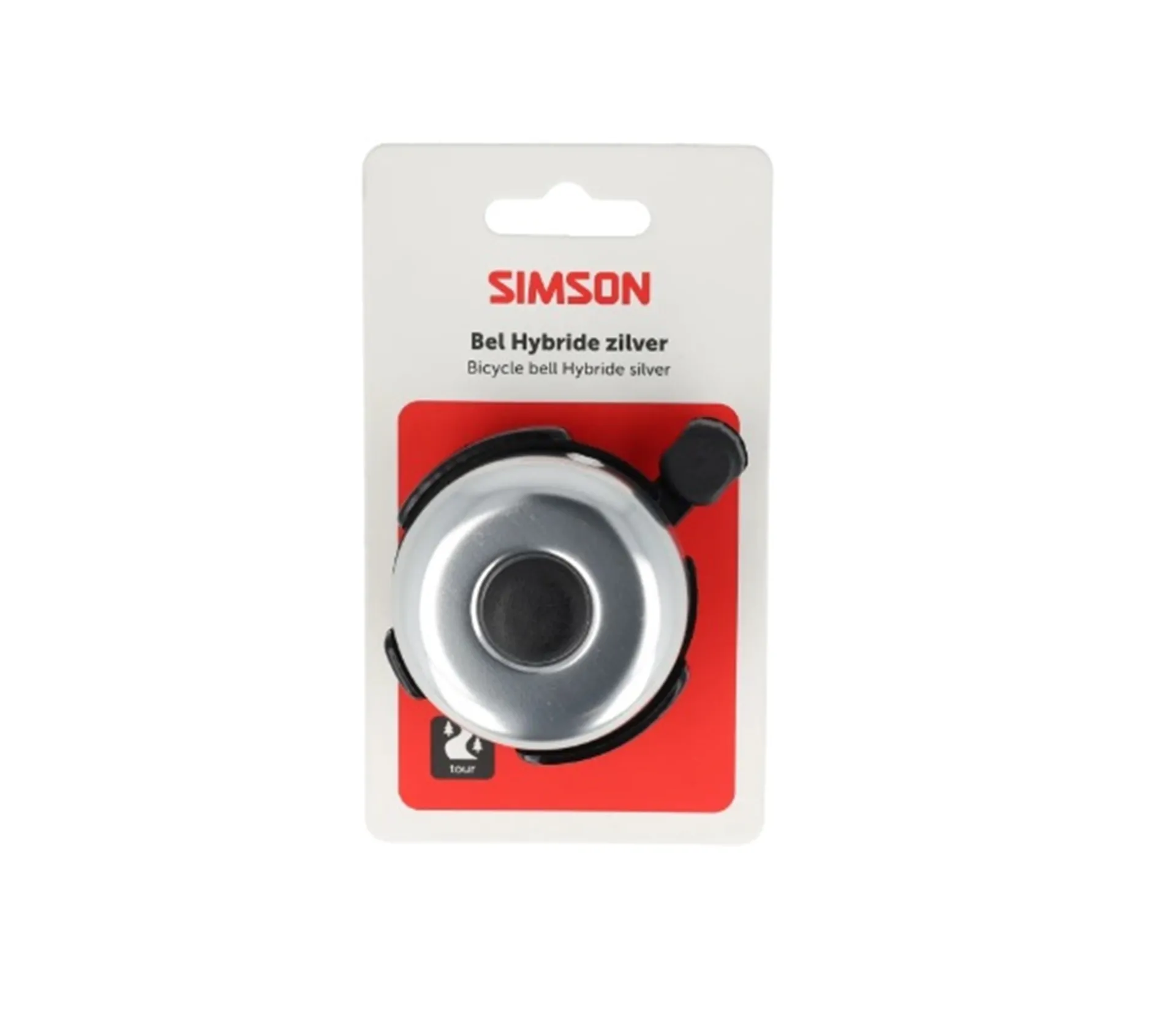 Simson Hybride Fietsbel - Staal - Zilver