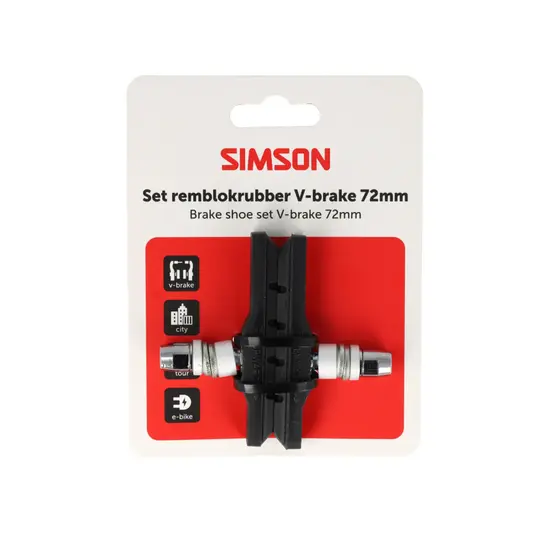 Simson V-brake Remblokken - 72MM - Per Paar