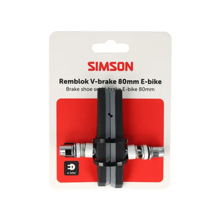 Simson remblokken E-bike V-brake 80mm per paar