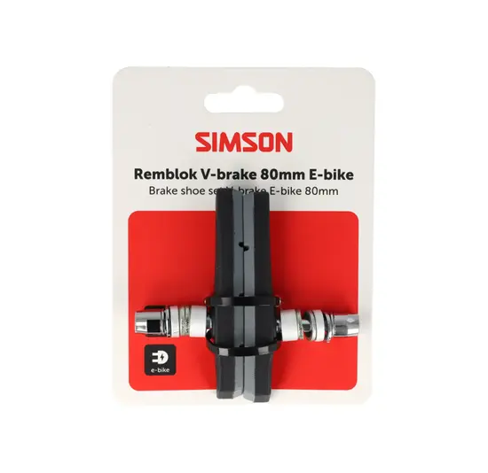Simson remblokken E-bike V-brake 80mm per paar