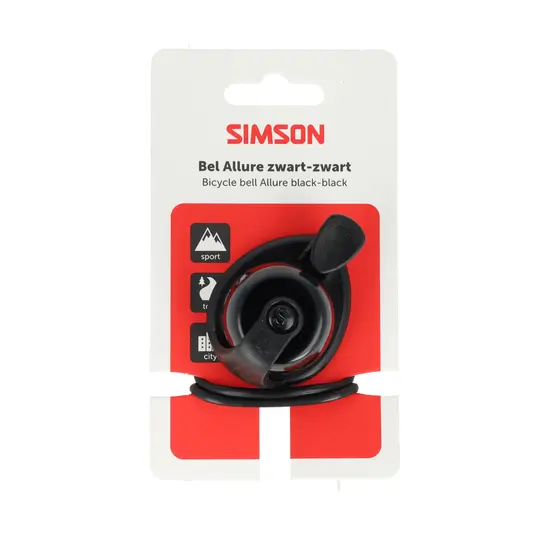 Simson Allure Fietsbel - Zwart
