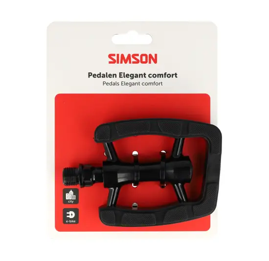 Simson Elegant Comfort Fietspedalen - Aluminium - Zwart
