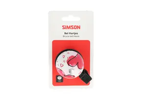Simson Hartjes Kinder Fietsbel - Roze/Wit