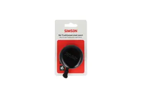 Simson Traditioneel Fietsbel - Staal - Zwart