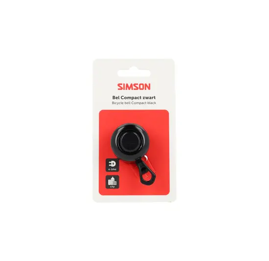 Simson Compact Fietsbel - Zwart