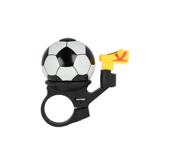 Simson Voetbal Kinder Fietsbel - Zwart/Wit