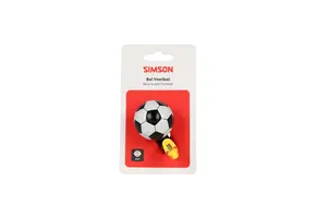 Simson Voetbal Kinder Fietsbel - Zwart/Wit
