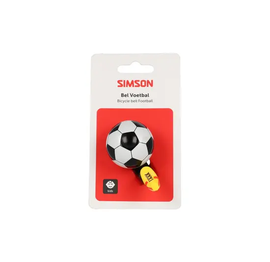 Simson Voetbal Kinder Fietsbel - Zwart/Wit