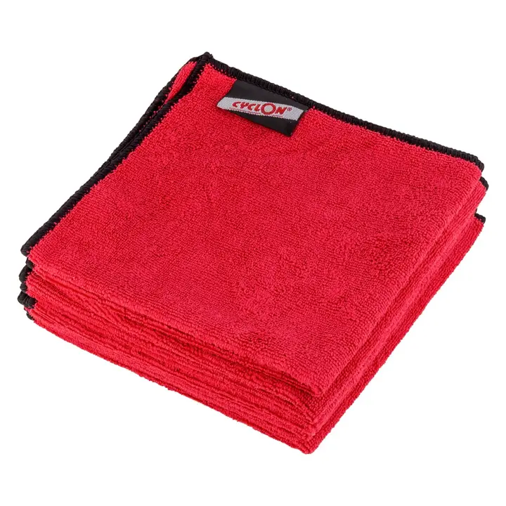 CyclOn Microvezel Schoonmaakdoeken - Set 3 Stuks - Rood