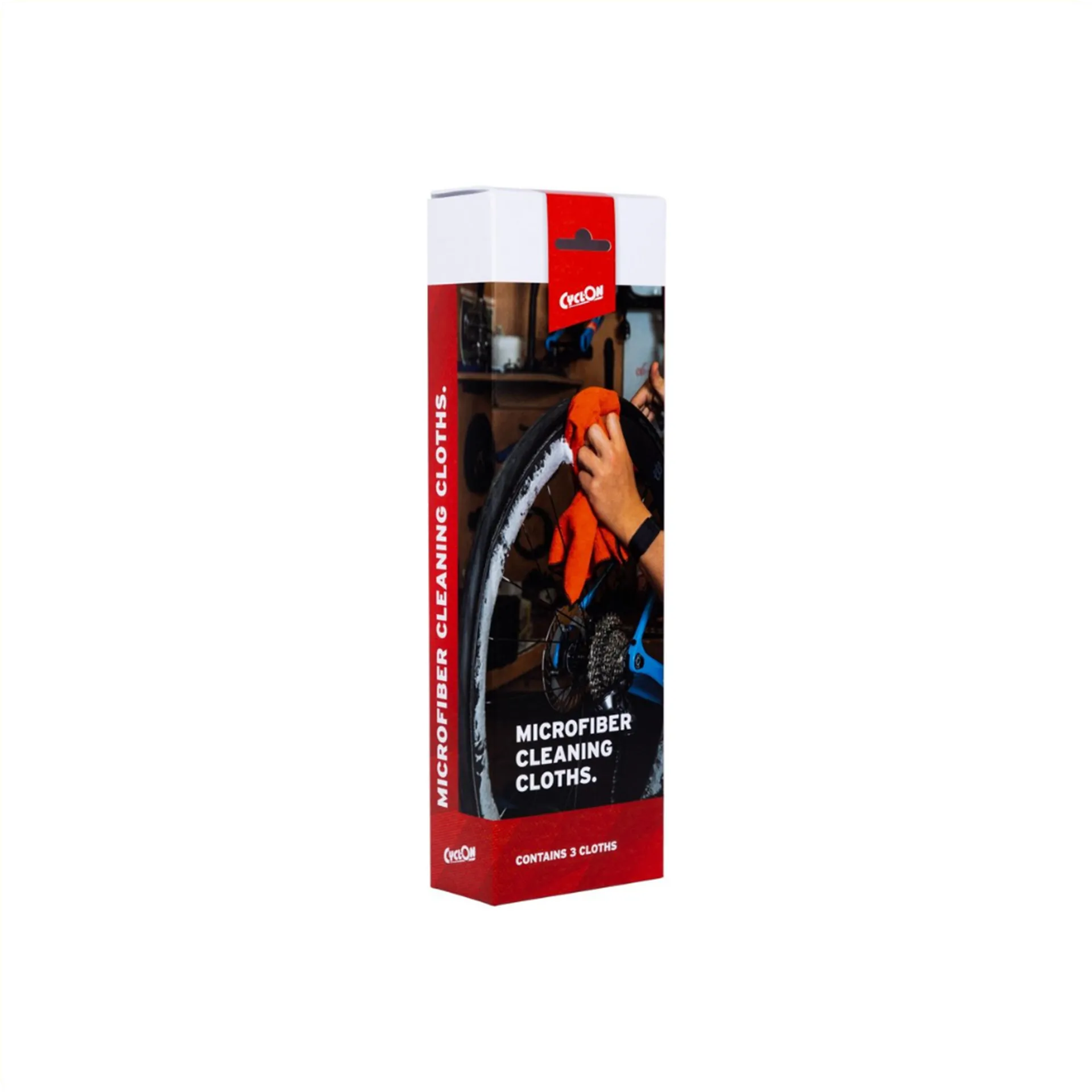 CyclOn Microvezel Schoonmaakdoeken - Set 3 Stuks - Rood