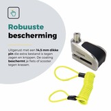 Voltano Schijfremslot met Alarm - ART 4 Slot - Remschijfslot - Zwart - Met Reminderkabel 150 CM