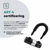 Voltano Art 4 Schijfremslot Met U-Beugel - Zwart - Remschijfslot Met Reminderkabel 150 CM