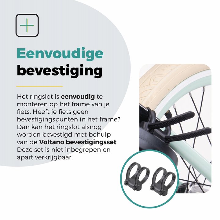 Voltano Ringslot ART2 - E-bike - Zwart - Insteekoptie
