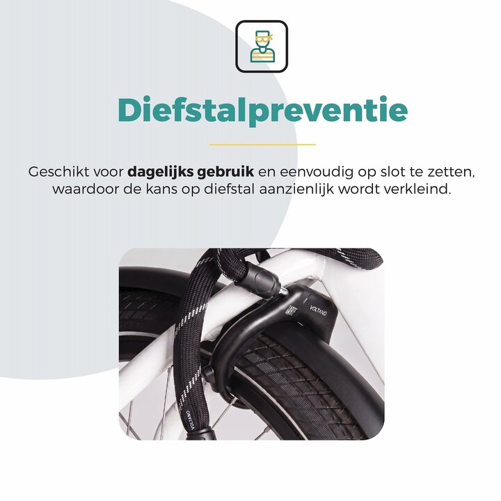 Voltano Ringslot ART2 - E-bike - Zwart - Insteekoptie