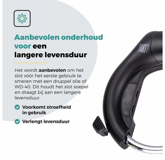 Voltano Ringslot ART2 - E-bike - Zwart - Insteekoptie